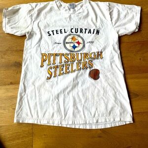 Y2k Pittsburgh steelers steel curtain tee shirt